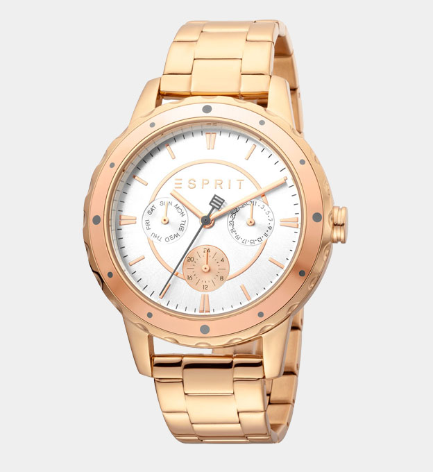 Esprit Watch Womens Rose Gold White