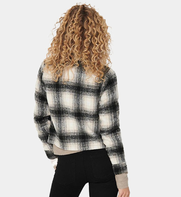 Only Overshirt Womens Black White
