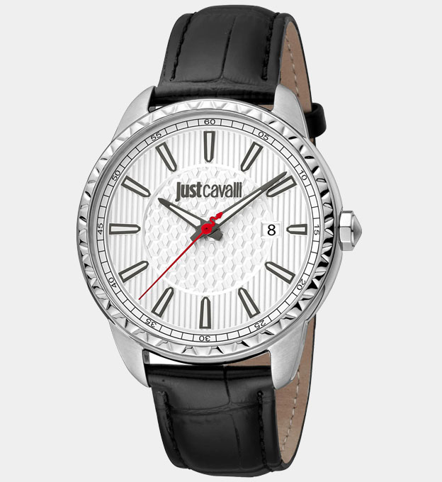 Just Cavalli Watch Mens Silver Grey Black