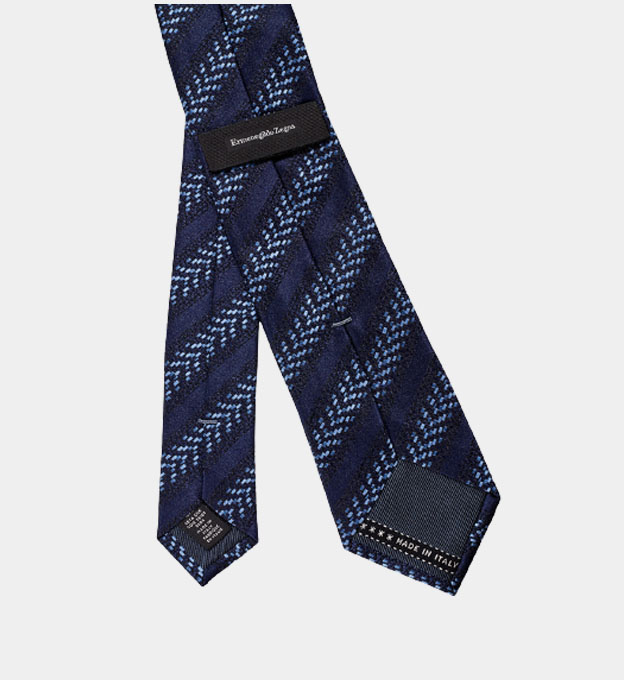 Ermenegildo Zegna Tie Mens Navy Blue