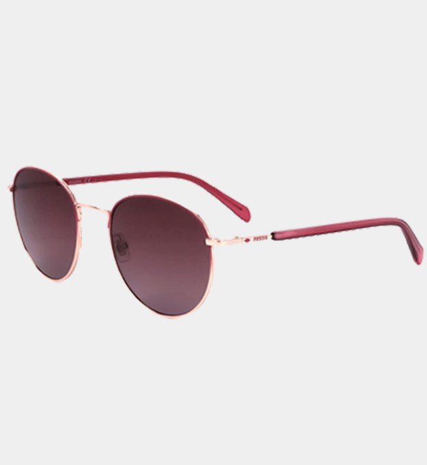 Fossil Sunglasses Mens Red Gold