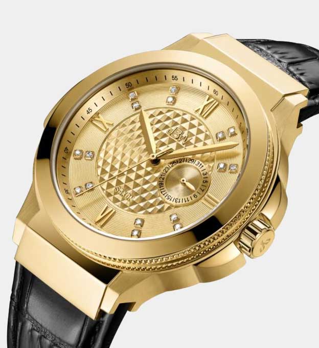 JBW Watch Mens Gold Black