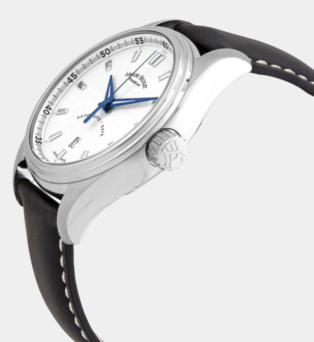 Armand Nicolet Watch Mens Silver Black