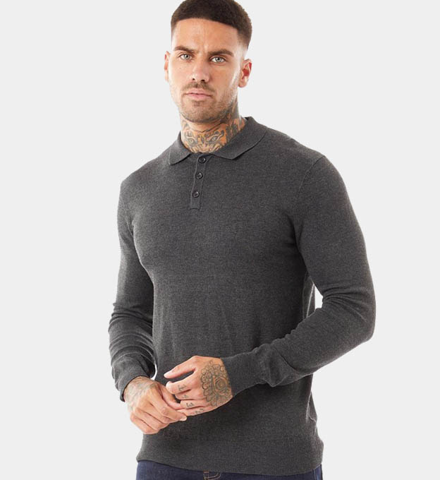Feraud Polo Shirt Mens Charcoal
