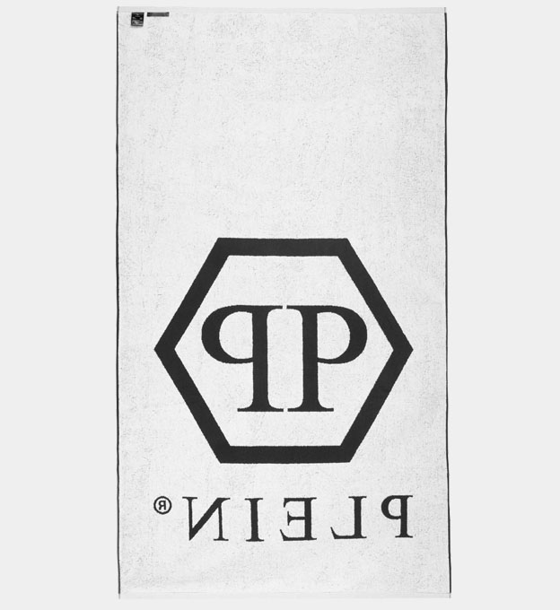 Philipp Plein Towel Unisex White Black 