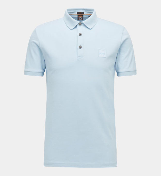 Hugo Boss Polo Shirt Mens Open Blue
