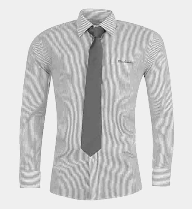 Pierre Cardin Shirt and Tie Set Mens Grey