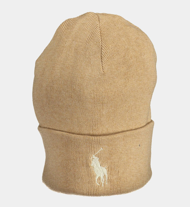 Ralph Lauren Beanie Mens Beige Brown
