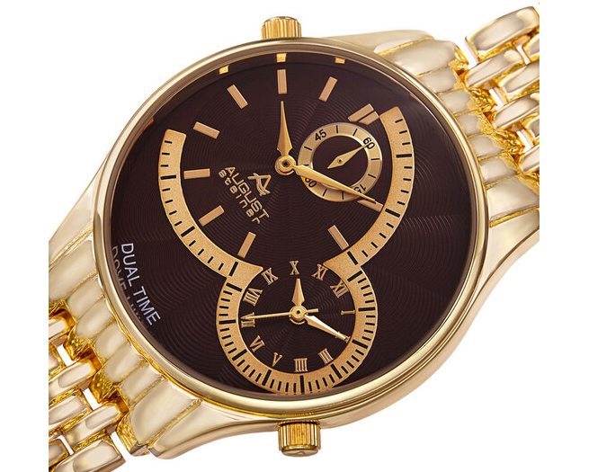 August steiner hotsell dual time watch