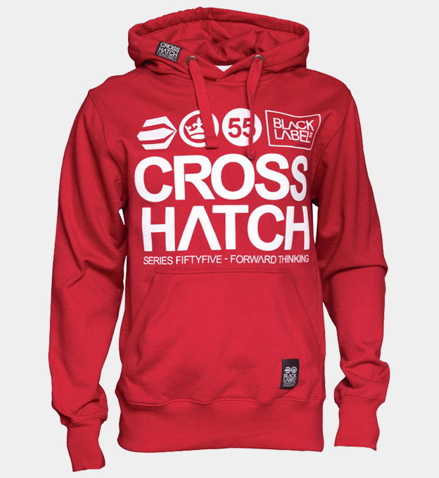 Crosshatch Wentworth Hoody Mens Tango Red