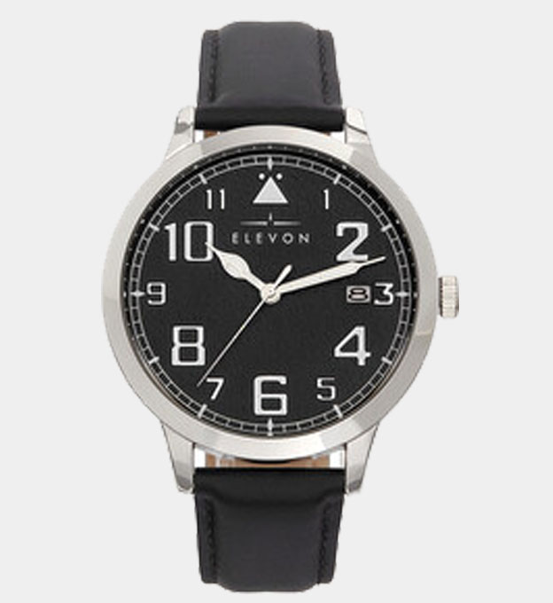Elevon Watch Mens Silver Black