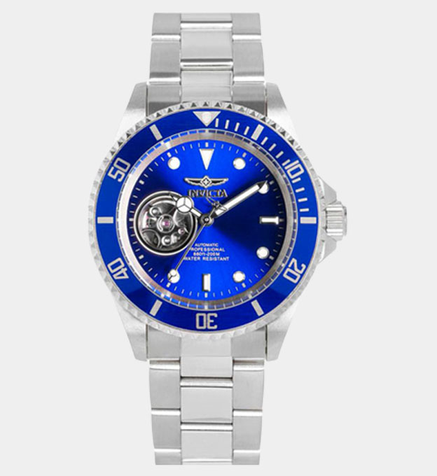 Blue and silver invicta watch 2025