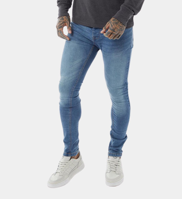 Brave Soul Jeans Mens Light Blue