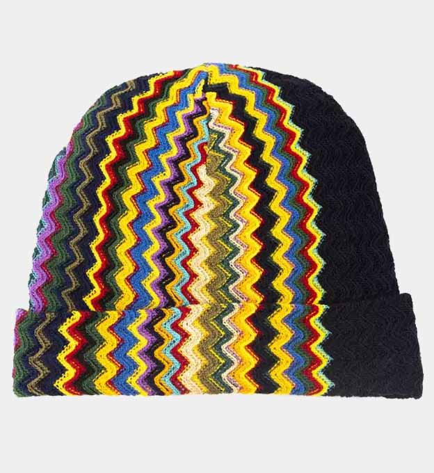 Missoni Beanie Unisex Yellow Black Blue