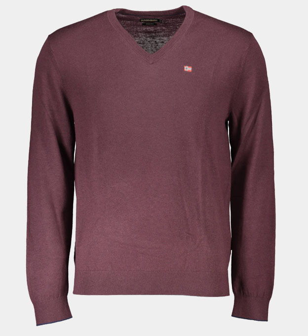 Napapijri Sweater Mens Burgundy 