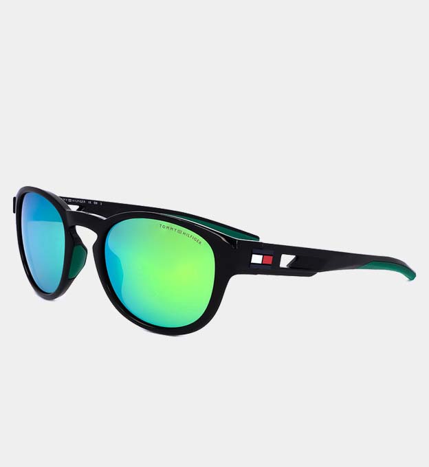 Tommy Hilfiger Sunglasses Mens Black Green