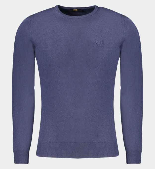 Cavalli Class Sweater Mens Blue
