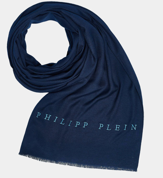 Philipp Plein Scarf Mens Dark Blue
