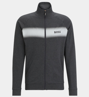 Hugo Boss Zip-Up Stripe Jacket Mens Grey