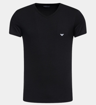 Emporio Armani V-neck T-shirt Mens Black