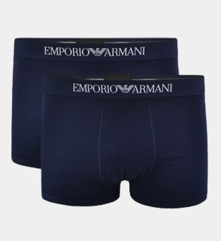 Emporio Armani 2 Pack Boxers Mens Navy Blue