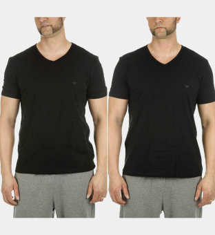 Emporio Armani 2 Pack T-shirts Mens Black