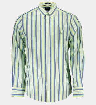 Gant Shirt Mens Yellow Blue