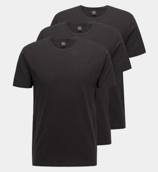 Tommy Hilfiger 3 Pack T-shirts Mens Black