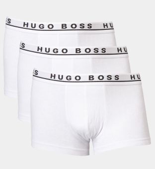 Hugo Boss 3 Pack Trunks Mens White