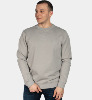 Hugo Boss Relaxed-Fit Sweatshirt Mens Medium Grey