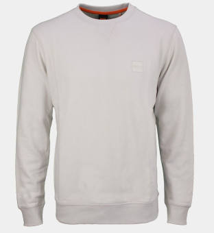 Hugo Boss Relaxed-Fit Sweatshirt Mens Light Pastel Grey