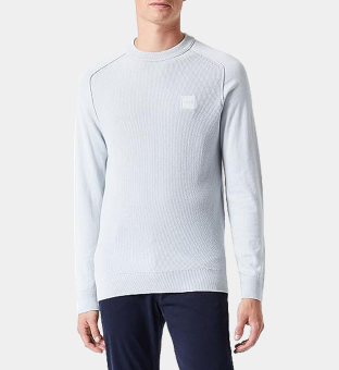 Hugo Boss Sweater Mens Light Pastel Grey