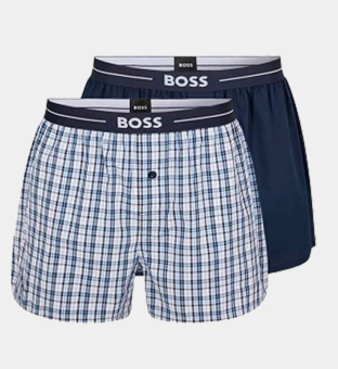 Hugo Boss 2 Pack Boxer Shorts Mens Dark Blue