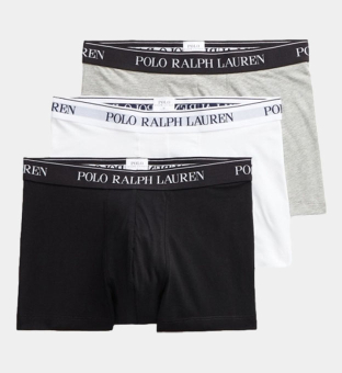 Ralph Lauren 3 Pack Boxers Mens White-Black