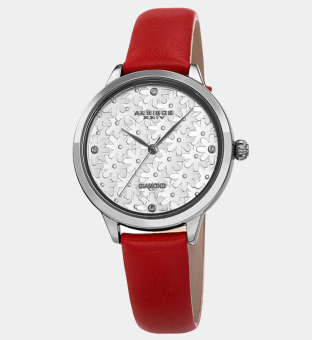 Akribos Xxiv Watch Womens Silver Red