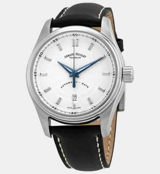 Armand Nicolet Watch Mens Silver Black