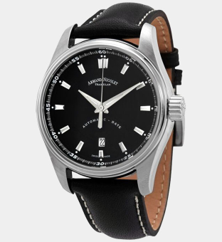 Armand Nicolet Watch Mens Black Silver
