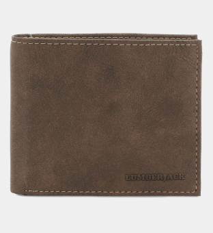 Lumberjack Wallet Mens Dark Brown