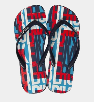 Bikkembergs Slippers Mens Blue Red