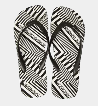 Bikkembergs Slippers Mens Black White