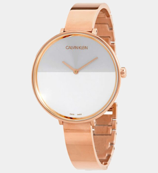 Calvin Klein Watch Womens Silver Rose Gold