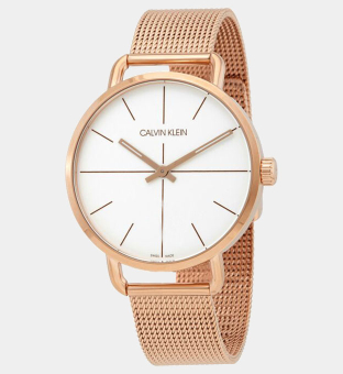 Calvin Klein Watch Womens White Rose Gold 