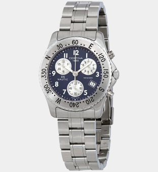 Certina Watch Mens Blue Silver