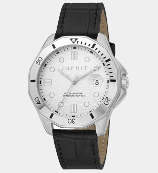 Esprit Watch Mens Black Silver Grey