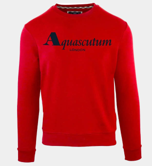 Aquascutum Sweatshirt Mens Red
