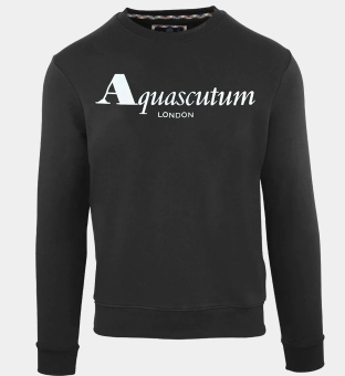 Aquascutum Sweatshirt Mens Dark Black