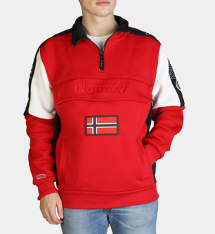 Geographical Norway Sweatshirt Mens Red