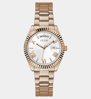 Guess Watch Womens Rose Gold Silver Grey