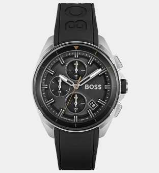 Hugo Boss Watch Mens Black Silver