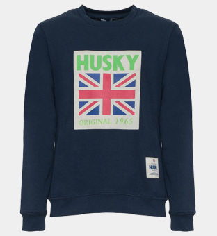 Husky Sweatshirt Mens Navy Blue